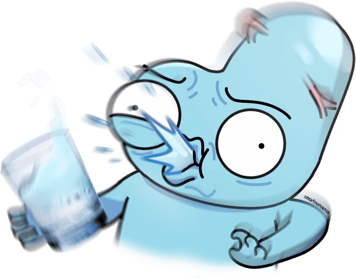 Derd spit the water out