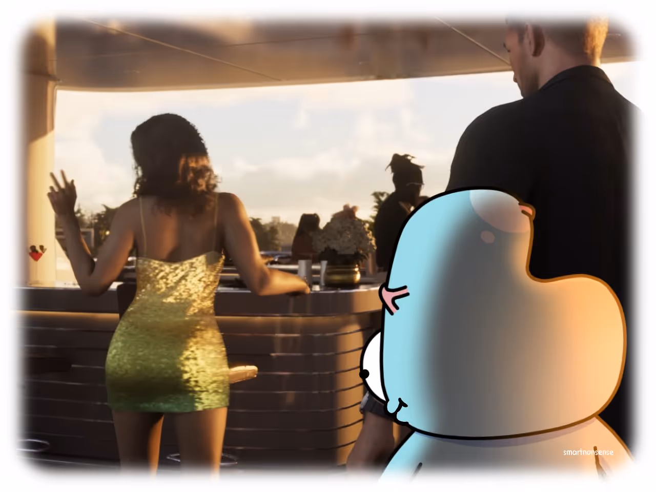 Derd watching a lady