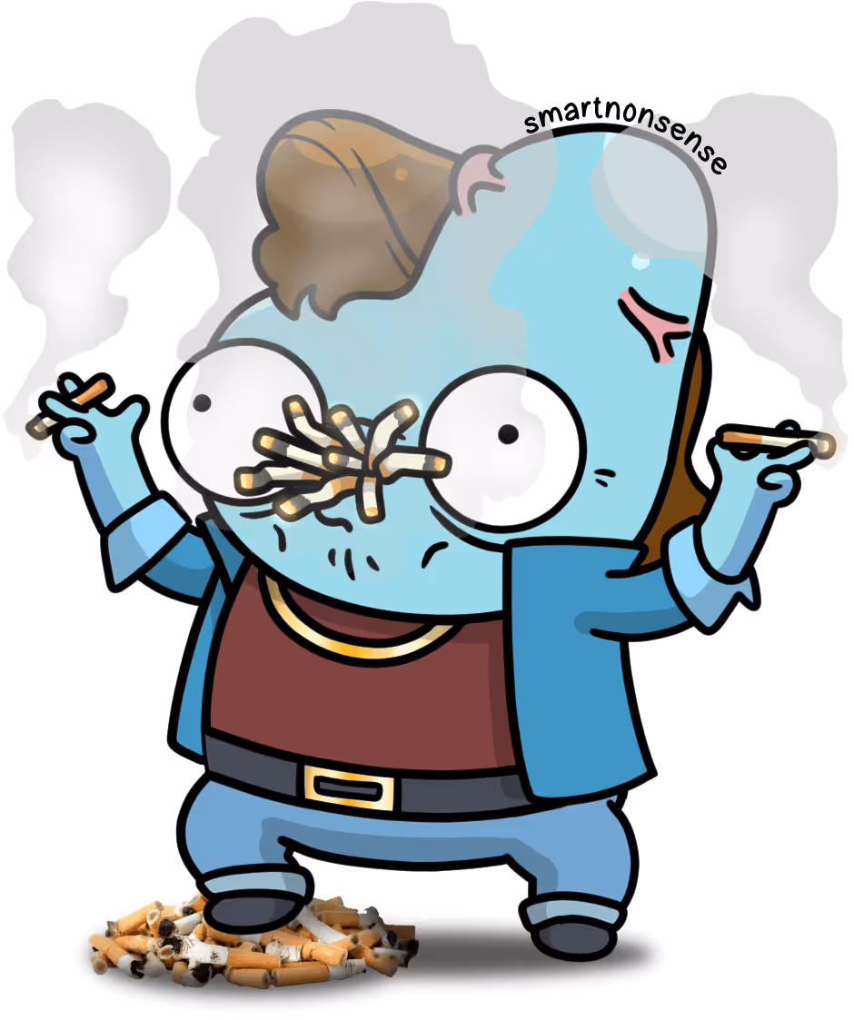 Derd smoking a lot of cigarettes