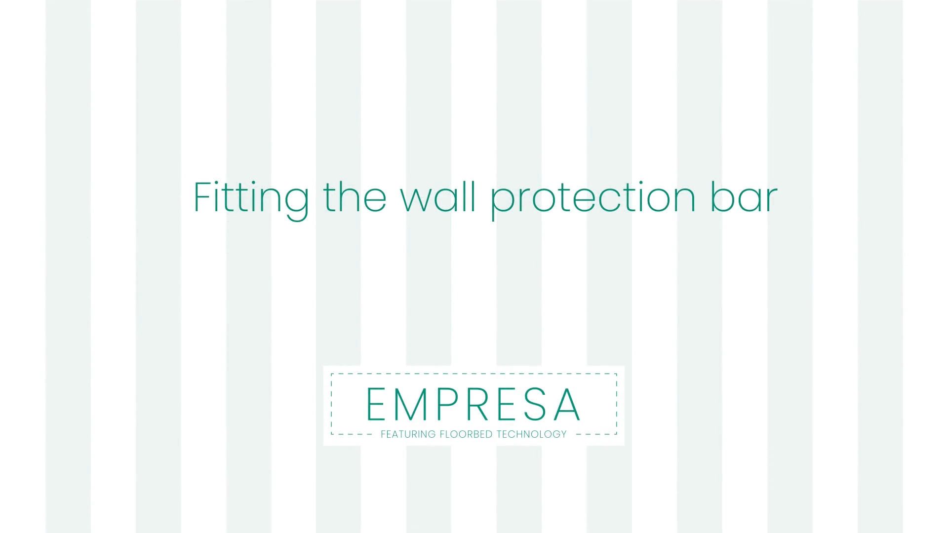 Fitting the wall protection bar