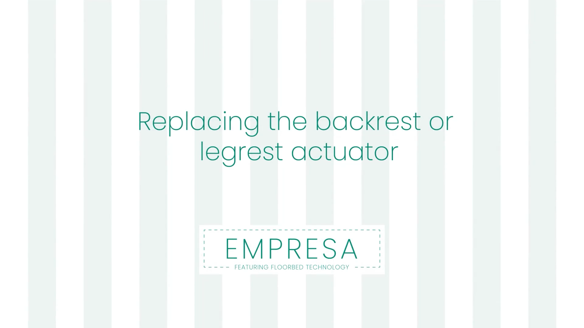 Replacing the backrest or legrest actuator