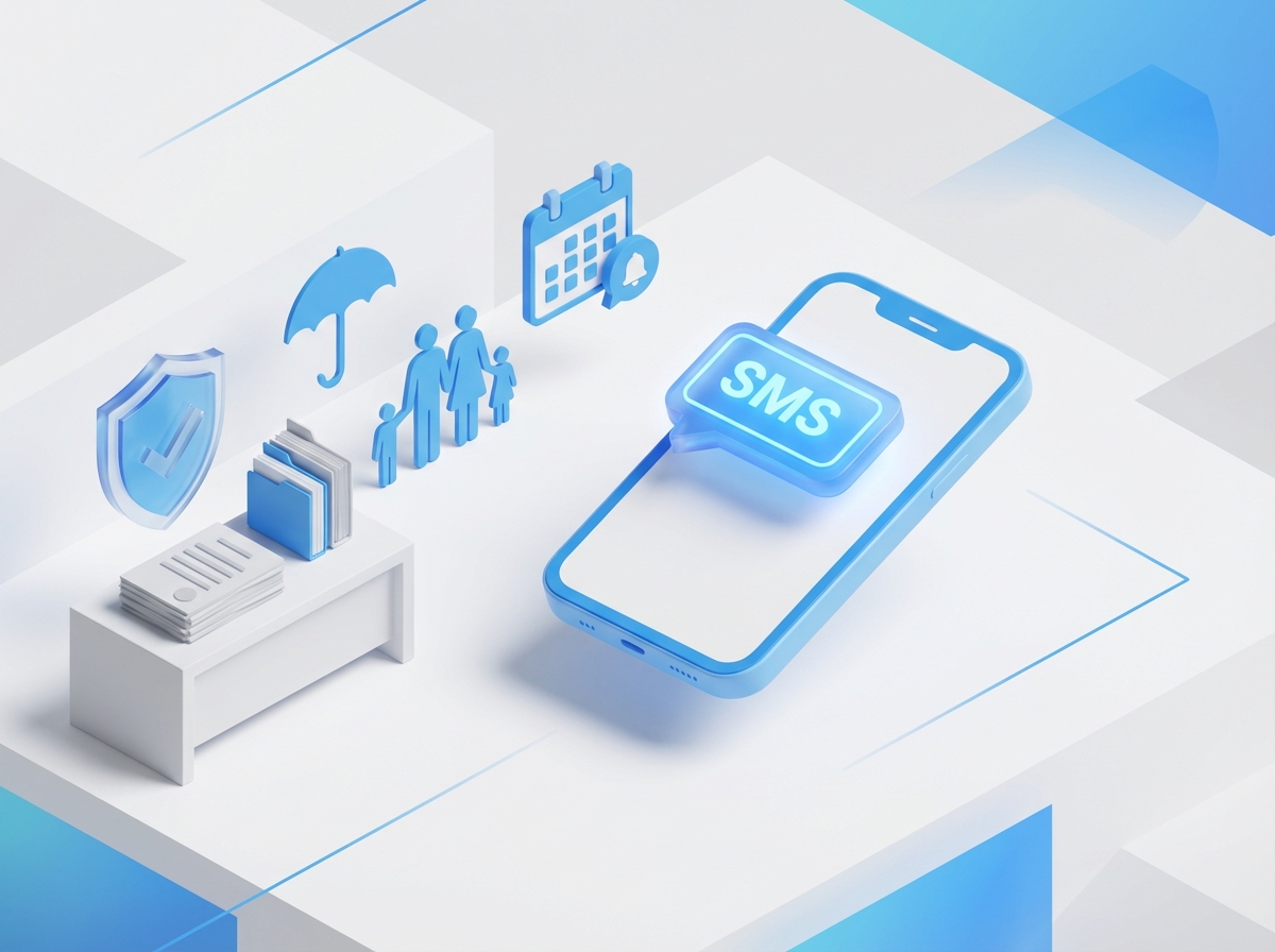 Comunica avisos, vencimientos y renovaciones a tus asegurados por SMS. Entrega directa al celular con 98% de apertura.