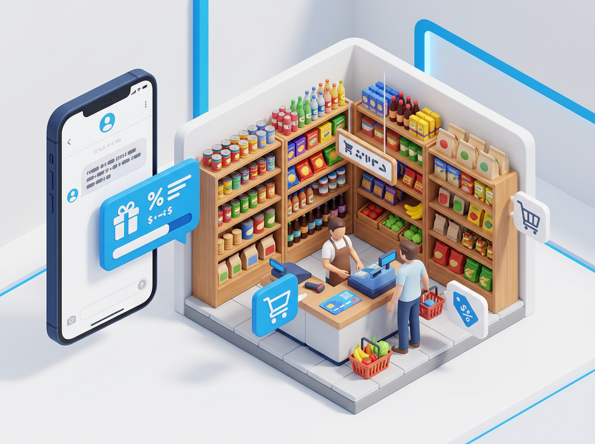 Fideliza clientes y aumenta ventas en tu tienda de abarrotes con SMS masivos. Promociones, monedero digital y cobranza de fiado desde $0.25 MXN.