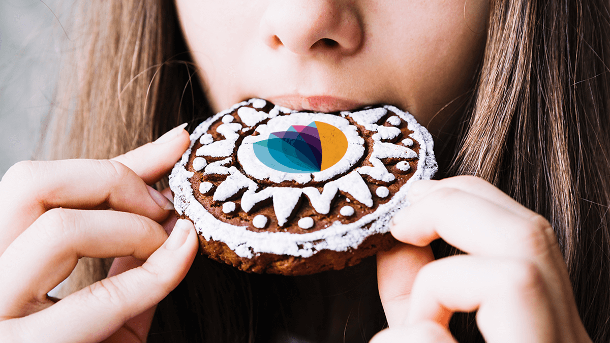 someone bites a cookie