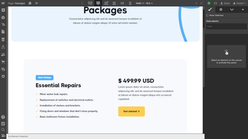 Ecommerce Content - Handyman X Webflow Template
