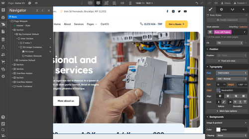 Typography - Handyman X Webflow Template