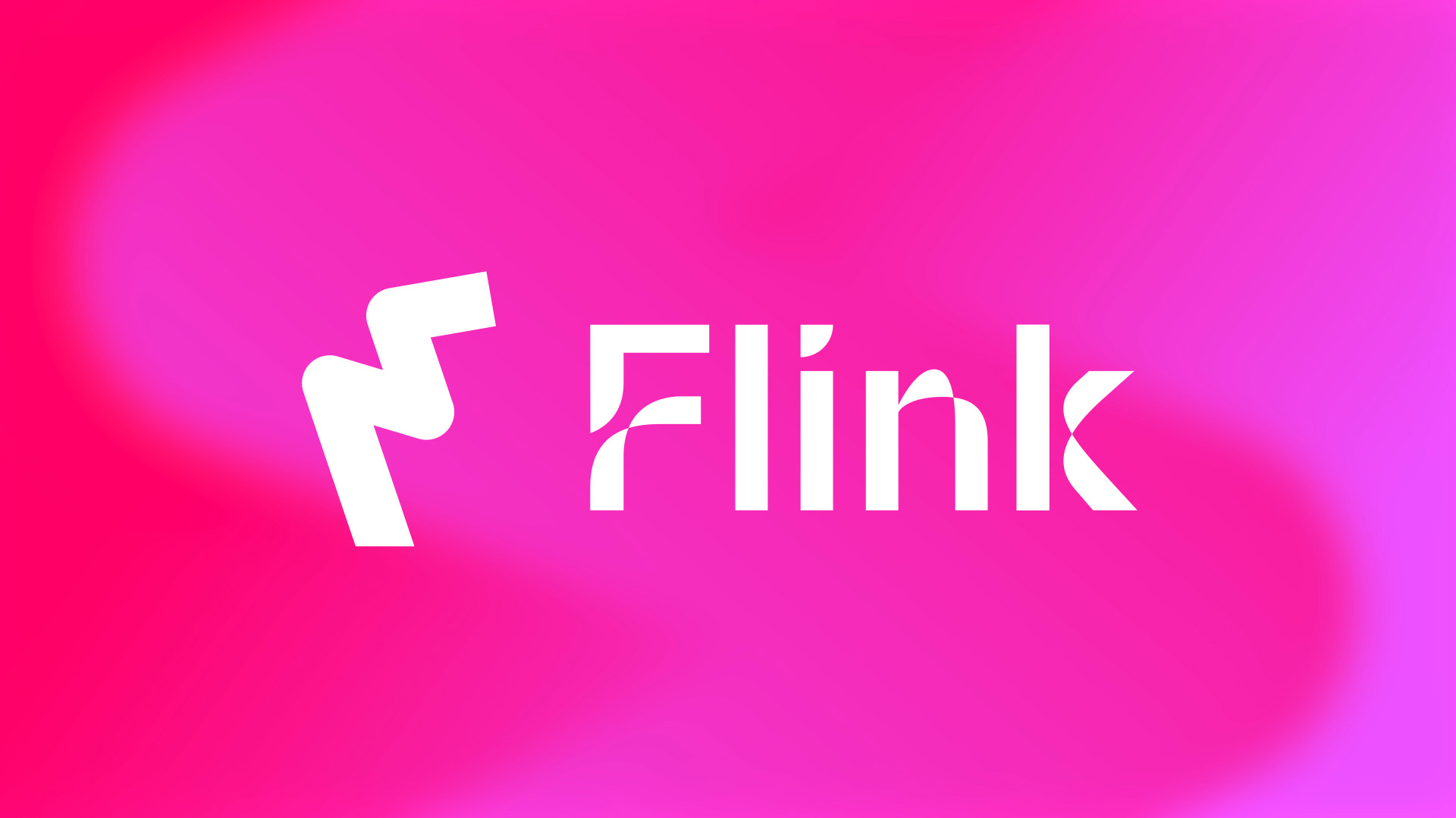 Flink logo over bright gradient background