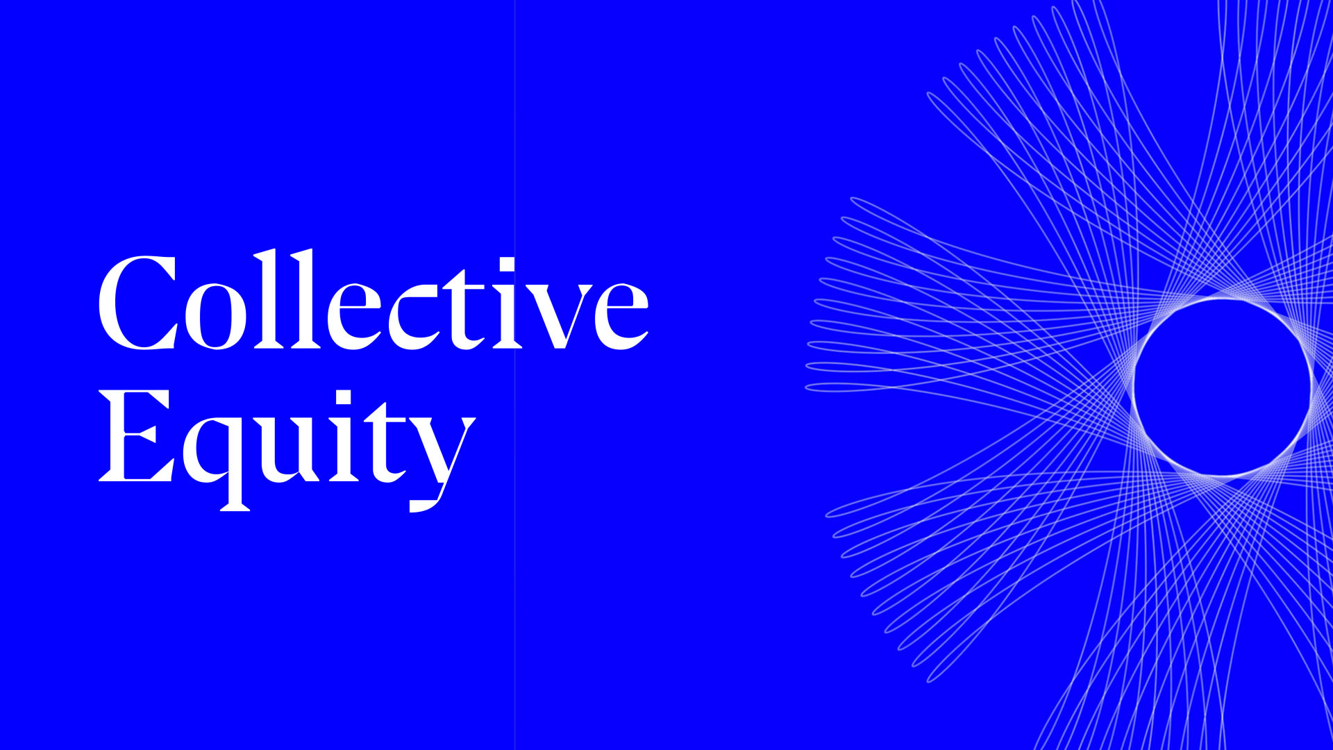 Animated guilloché on a vivid blue background