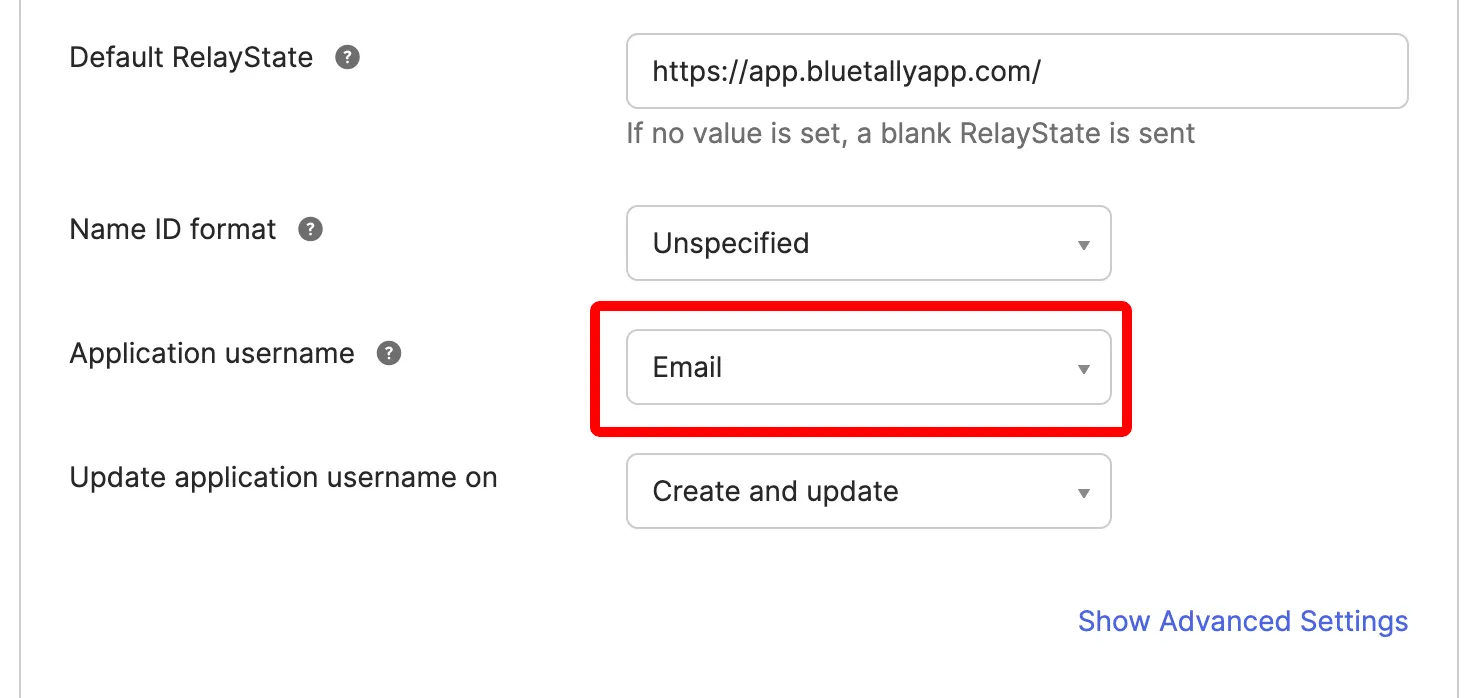 SSO with Okta integration | BlueTally
