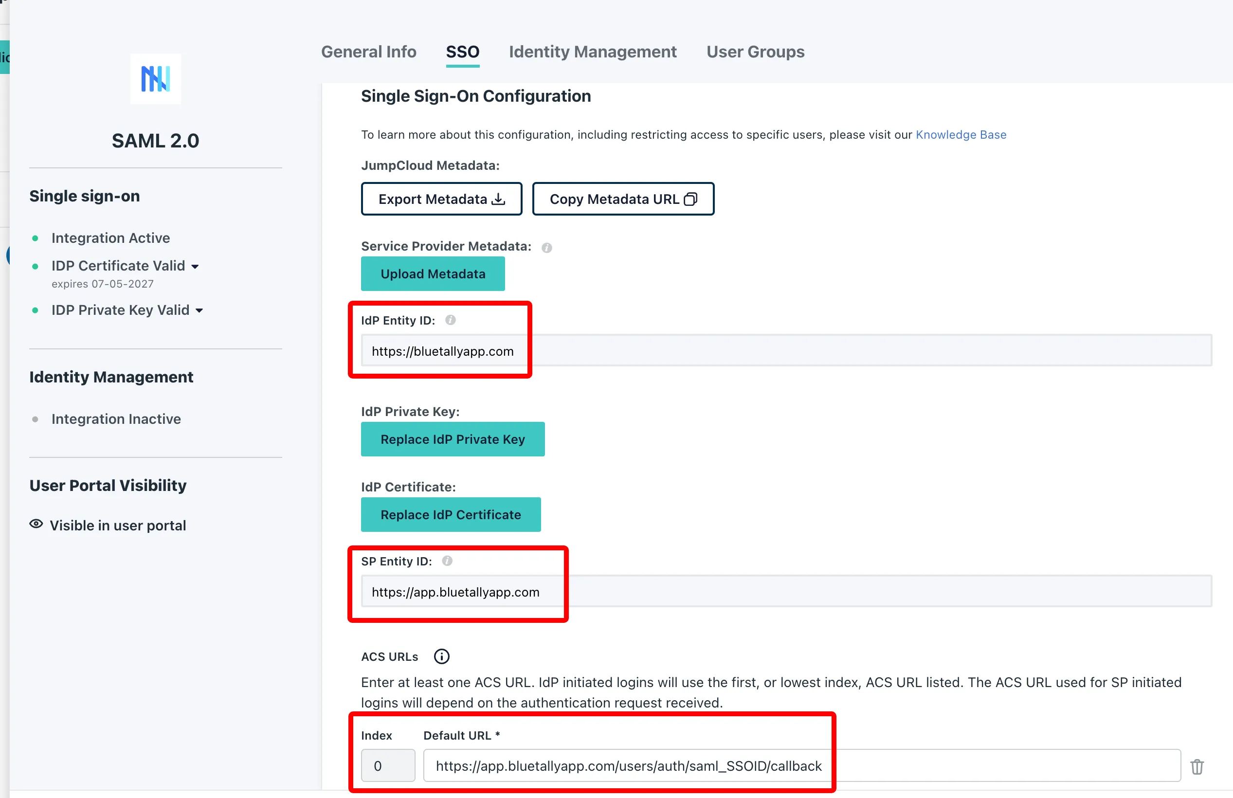 SSO with JumpCloud Integration | BlueTally