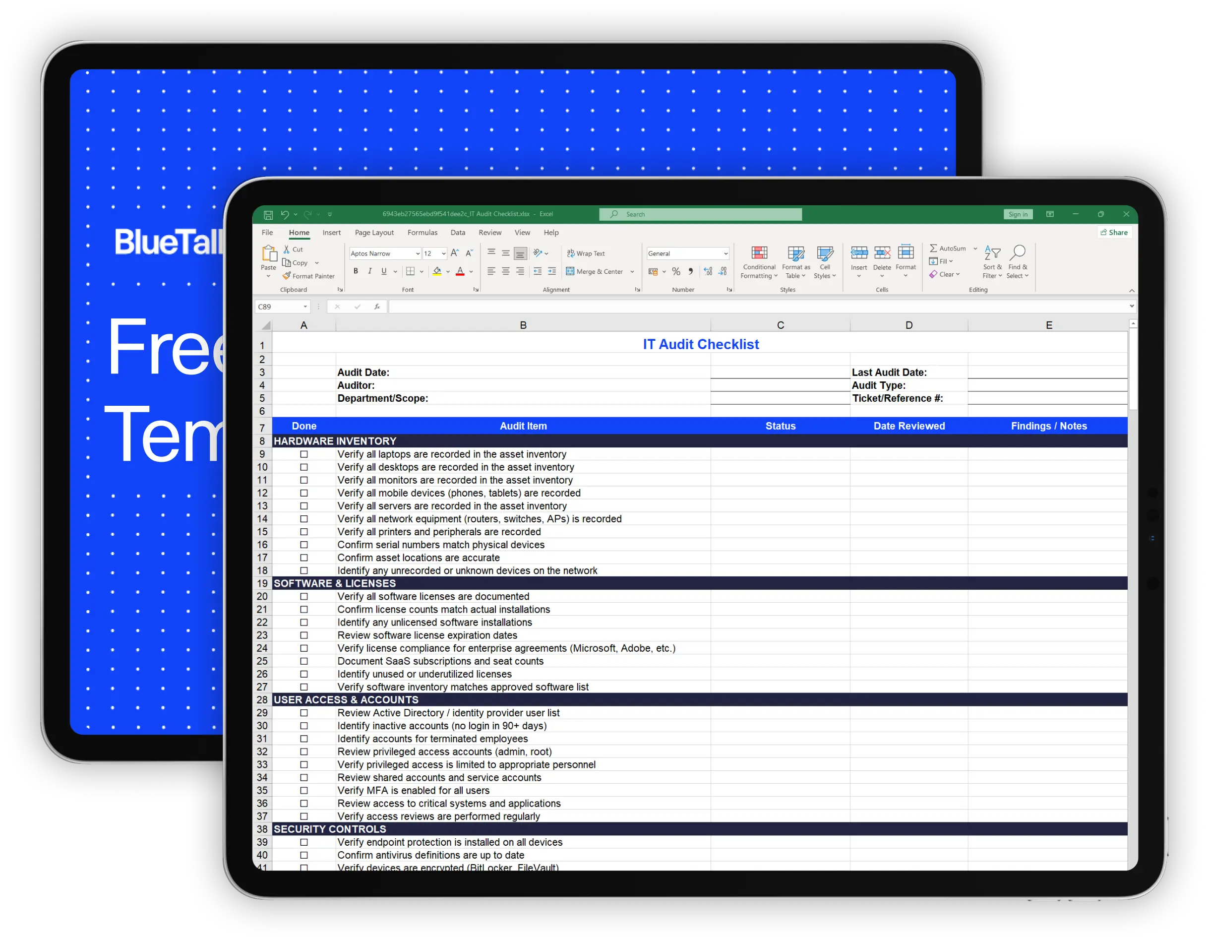 Free IT Audit Checklist | BlueTally