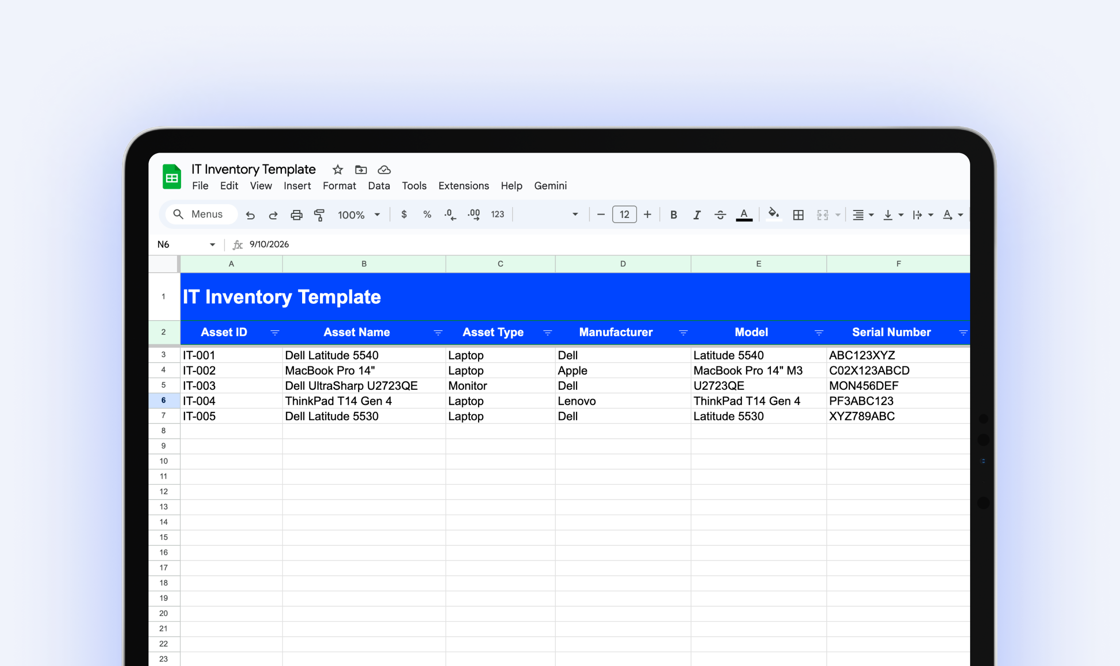 IT Inventory Template | BlueTally