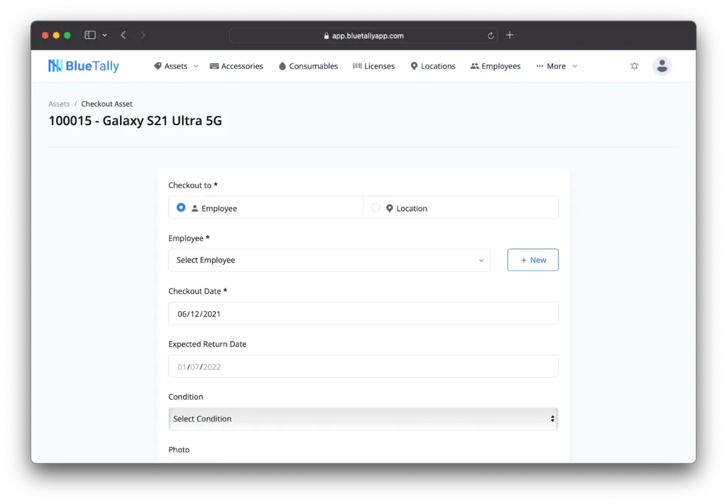 BlueTally Checkout Asset