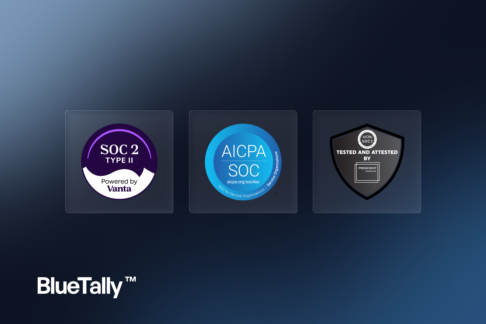 BlueTally is SOC 2 Type II Certified
