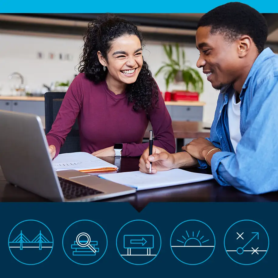 Student working with coach