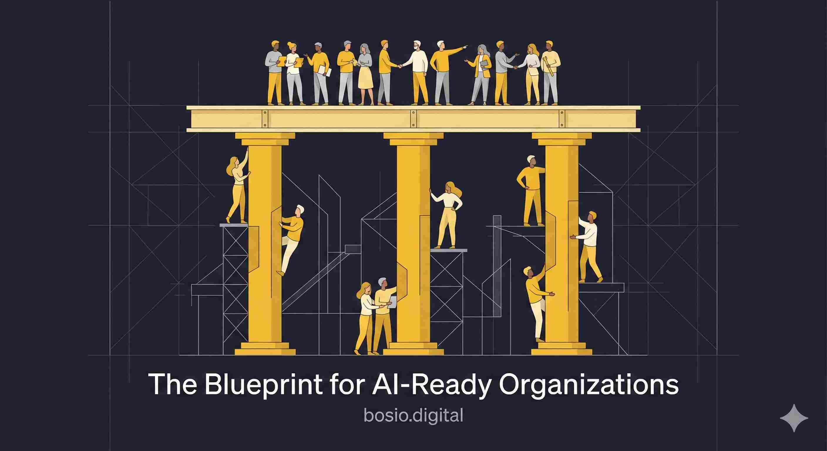 3 Pillars with Humans