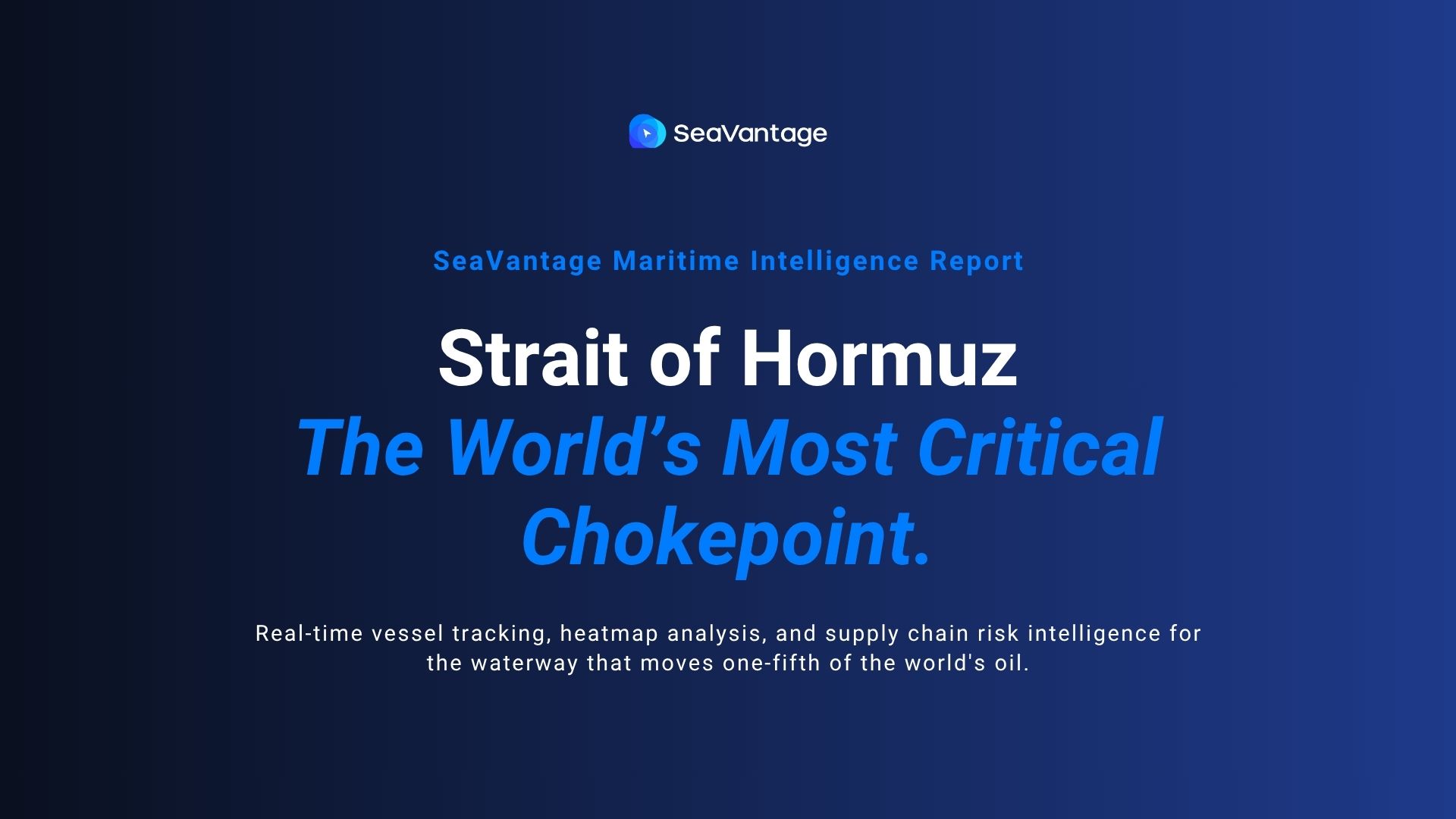 Strait of Hormuz Live Shipping Data: Tanker Traffic, Heatmap Analysis & Maritime Supply Chain Risk