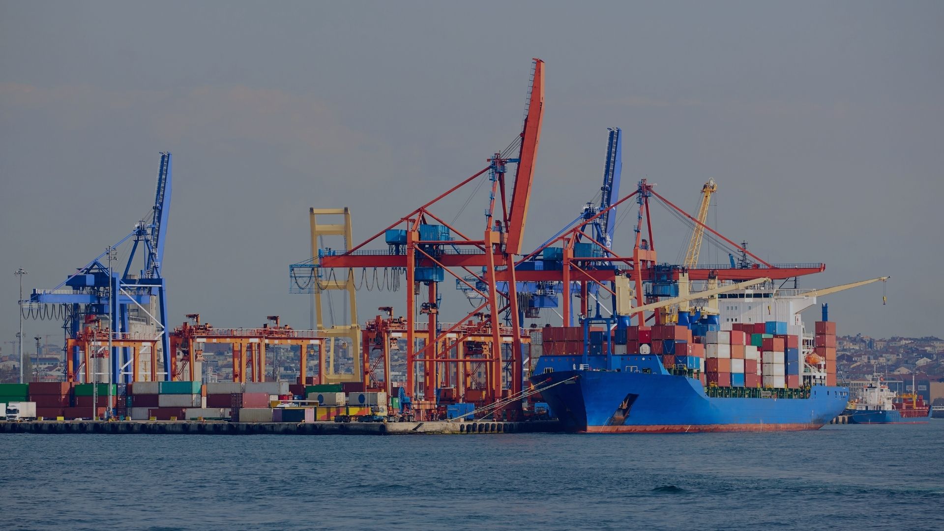 North america freight port vessel at port