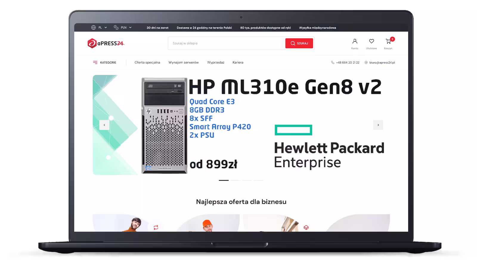 Sklep internetowy ze sprzętem serwerowym aPress24.pl