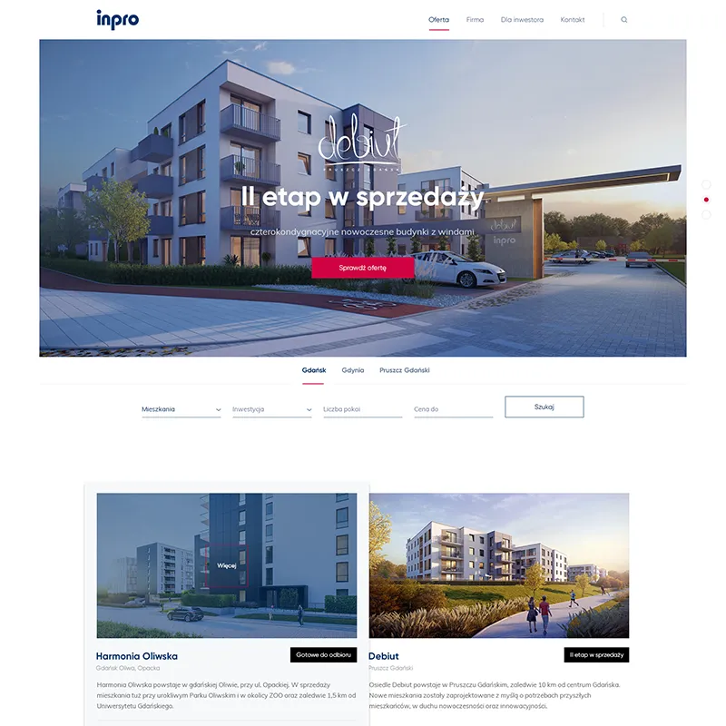Inpro - corporate website redesign