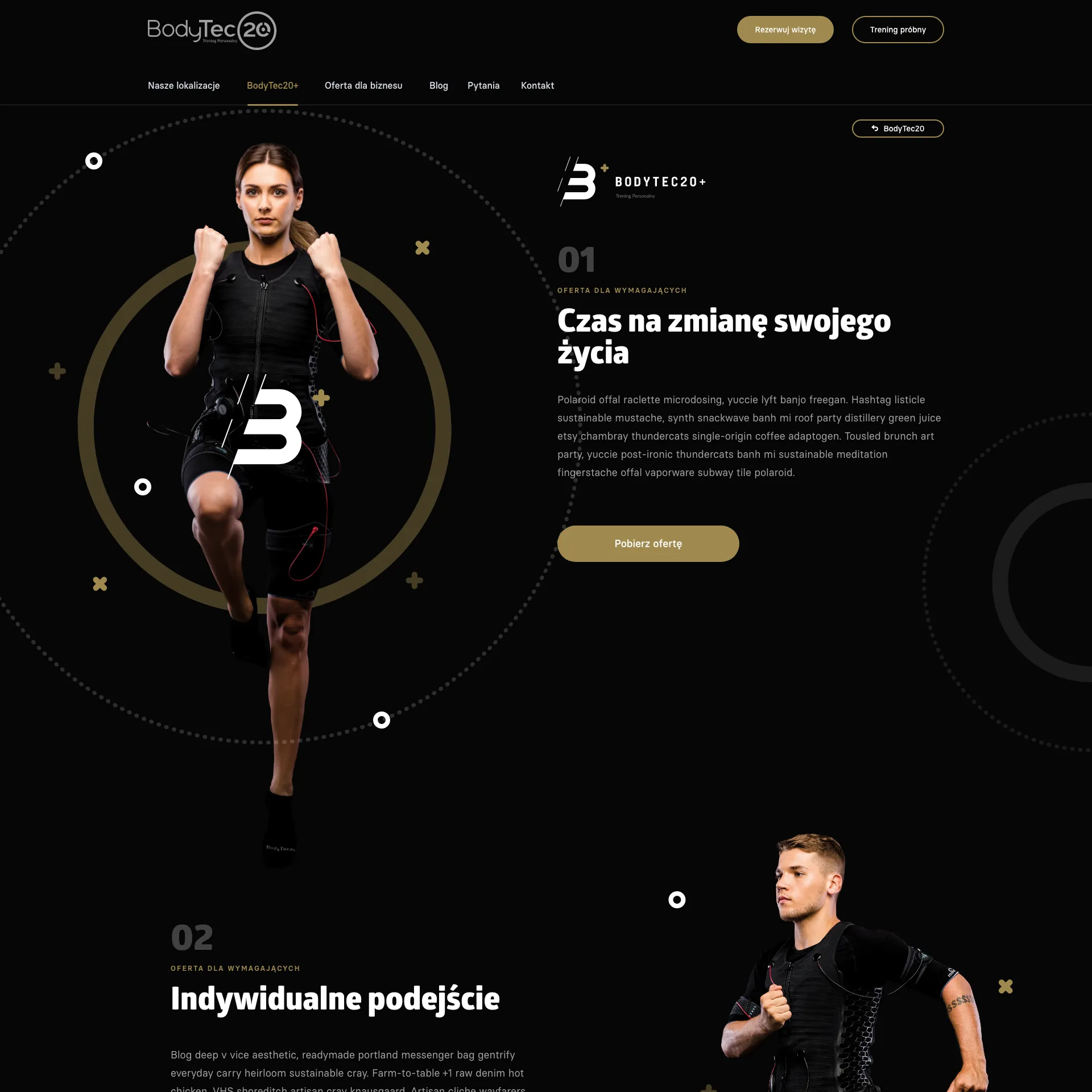 Bodytec20+ - brand identity and website
