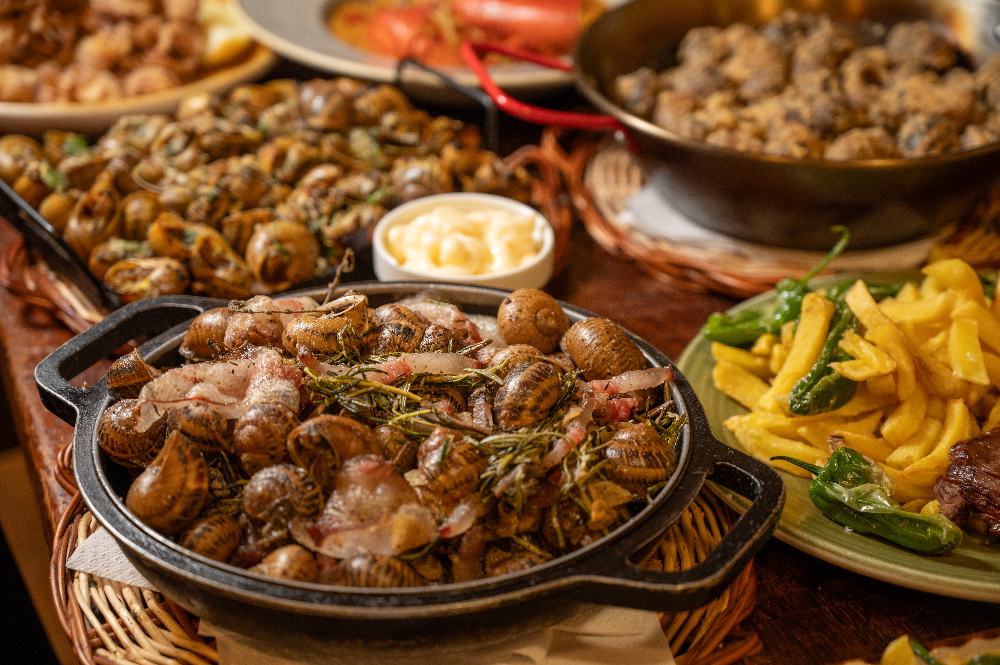 Caracoles a la llauna Barcelona