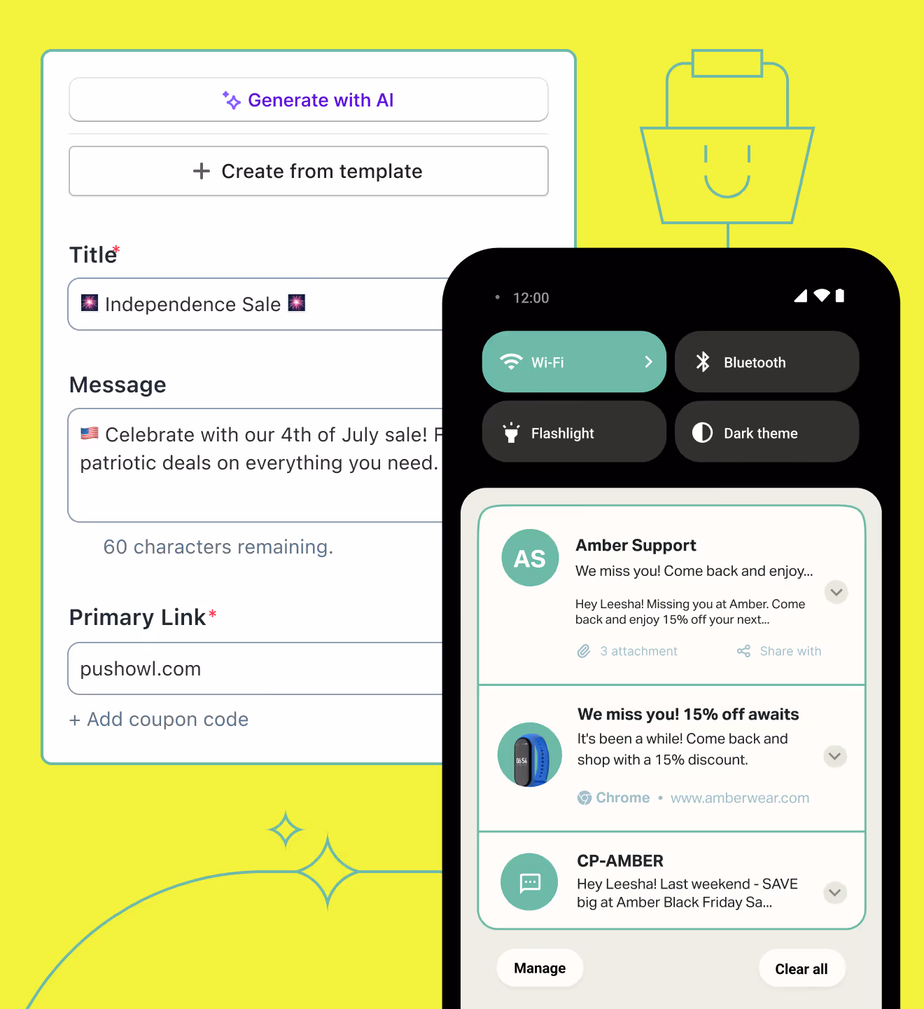 Create and launch campaigns in minutes