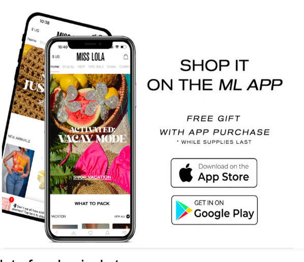 Shopify welcome email template with shopping app links