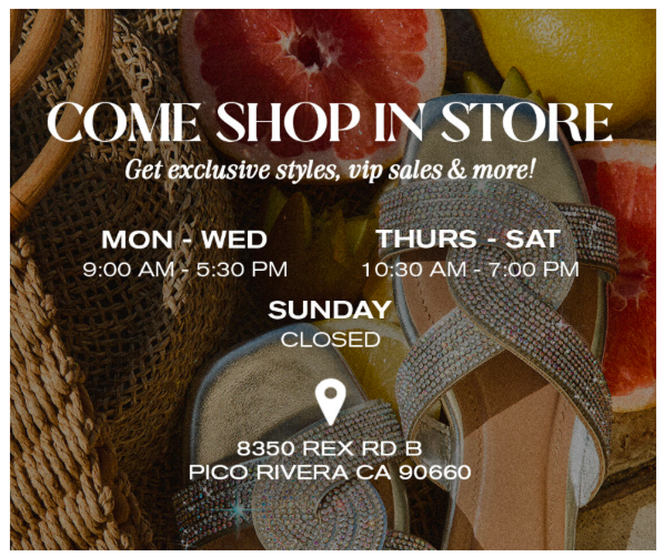 welcome email marketing template for physical stores