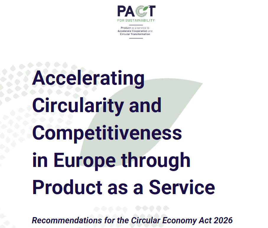 Accélérer la circularité et la compétitivité en Europe grâce au modèle « produit en tant que service »