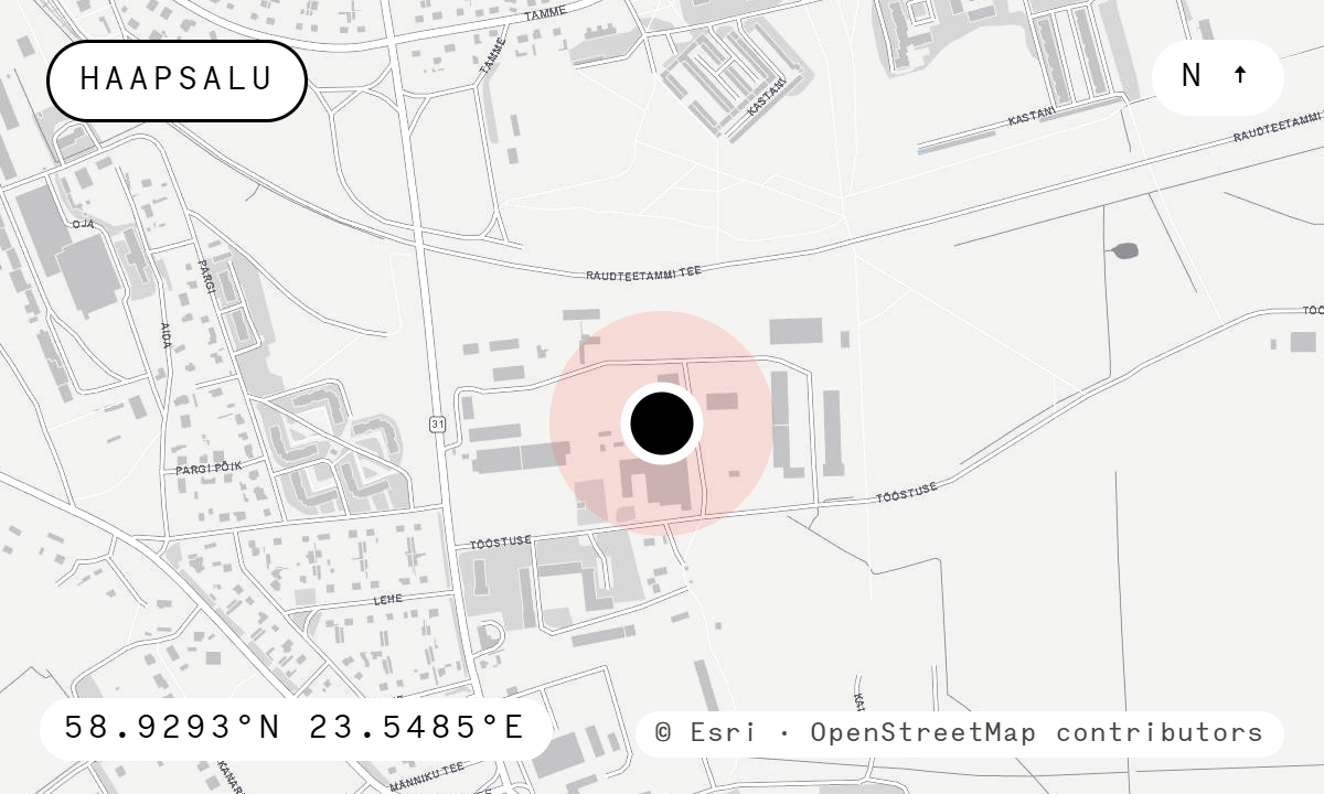 Map: Production Estonia, Tööstuse 9, Haapsalu
