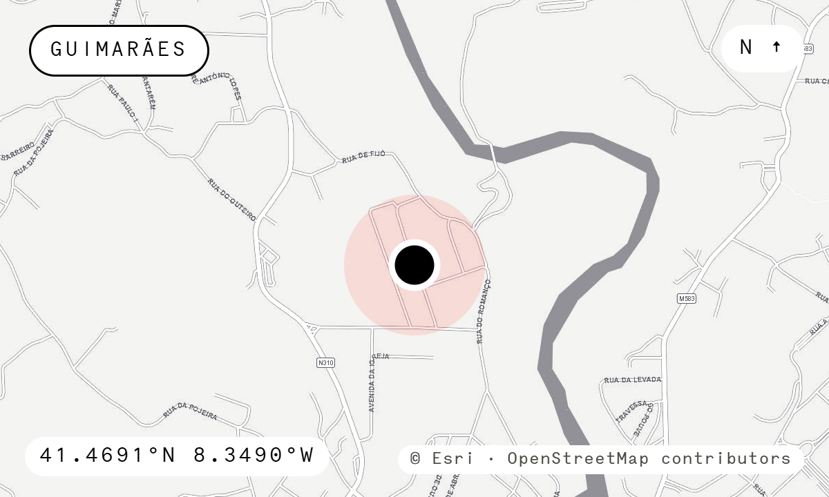 Map: Production Portugal, R. dos Lameiros, Guimarães