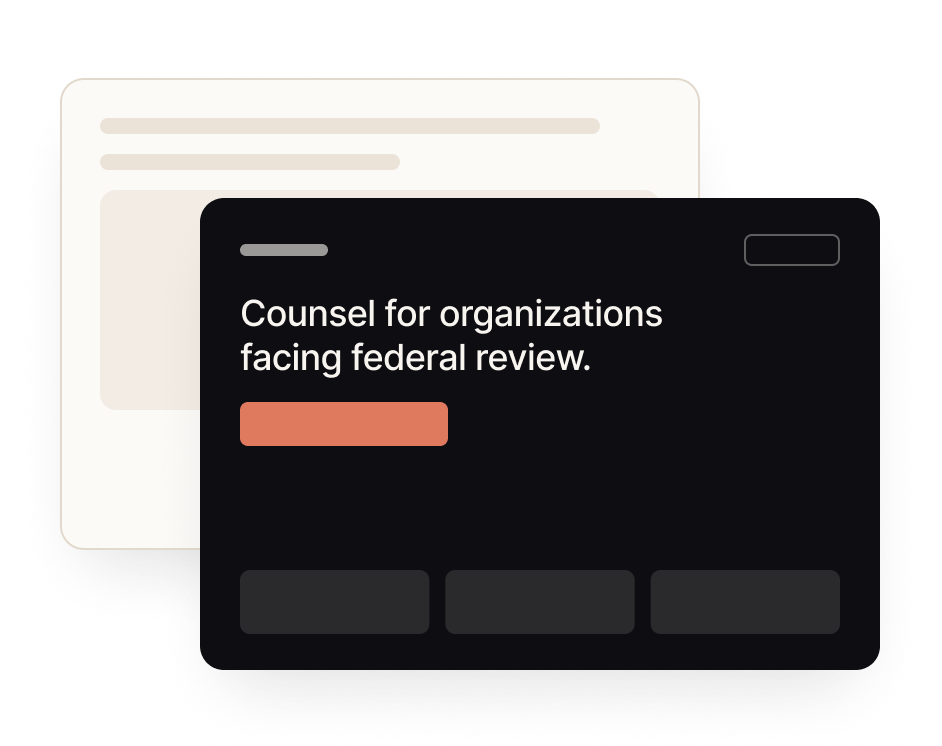 Two page designs for a firm website, with a dark homepage design in front. Bio and practice templates: Partner bio