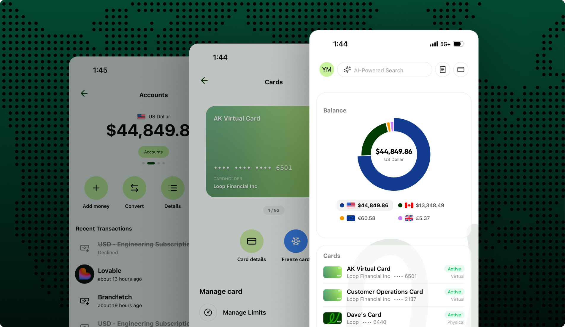 Map of two transactions being converted with loop