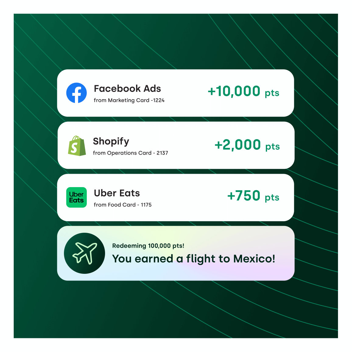 Loop card icon with arrow