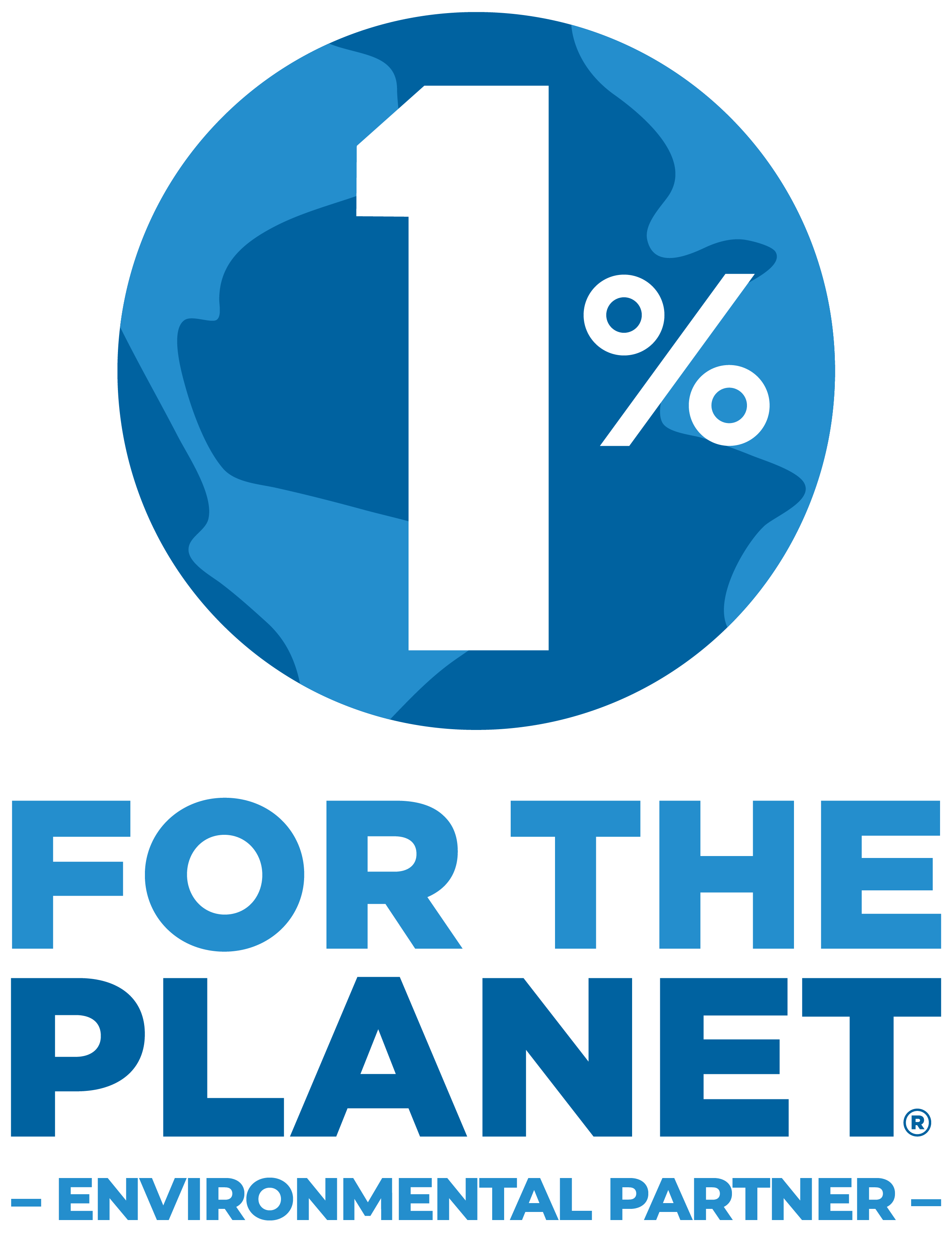 1% for the Planet Environmental Partner logo.