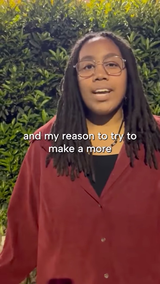 Maya, New Roots Institute alum, sharing her testimonial