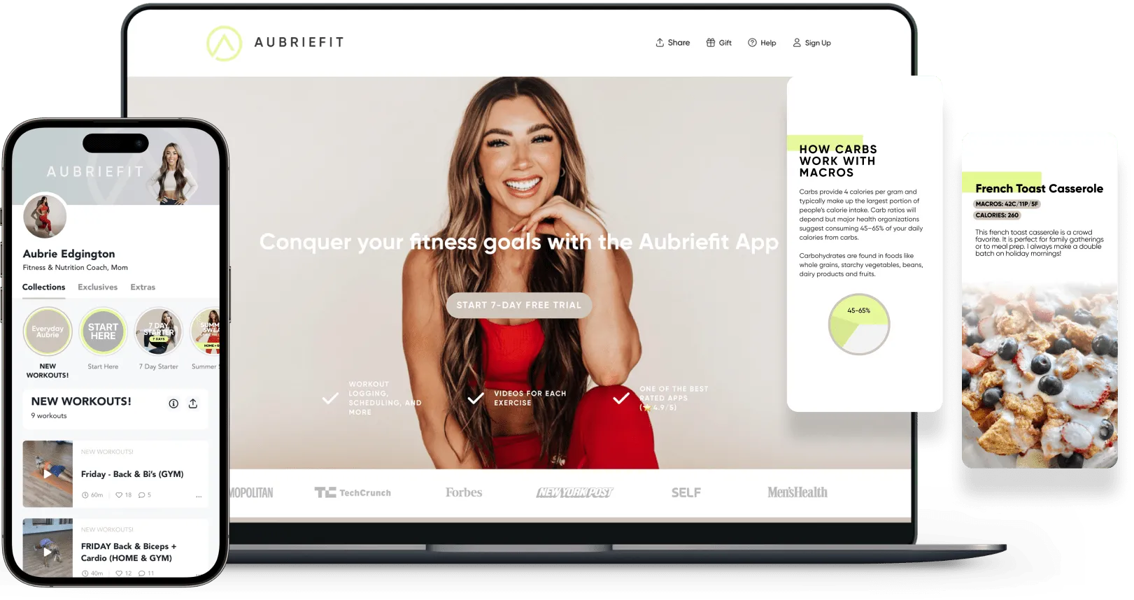 Branded sales and marketing experience for fitness app