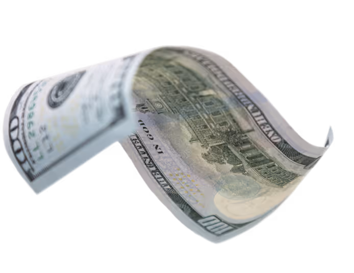 Image of falling money
