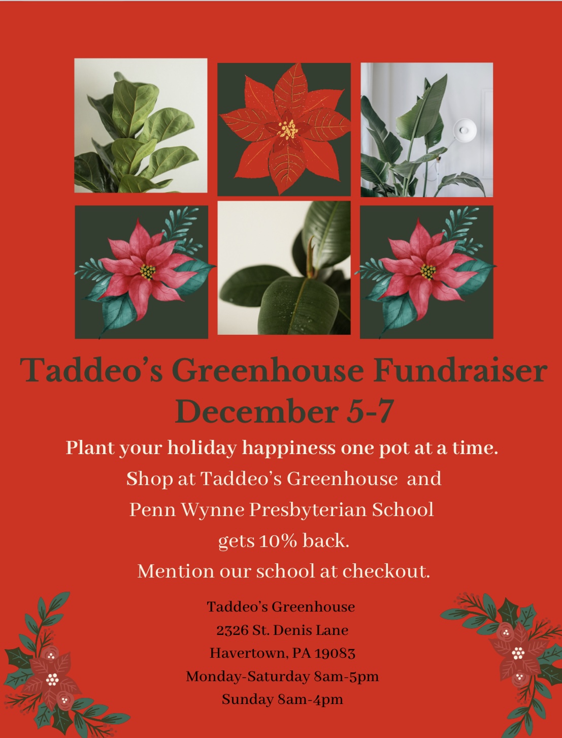 Taddeo's Greenhouse Fundraiser