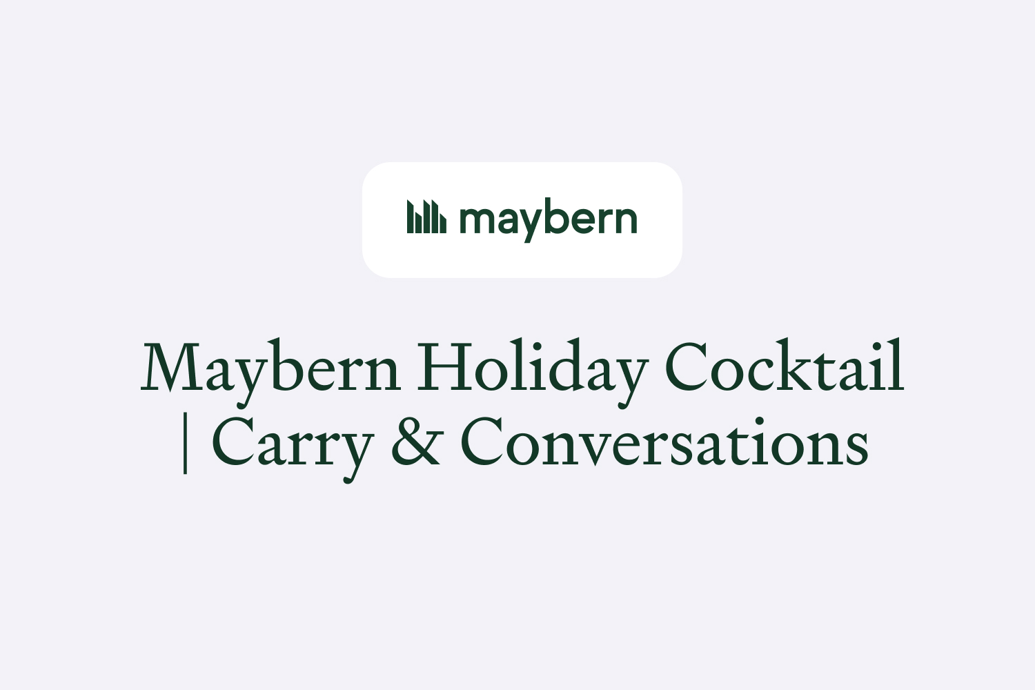 Holiday Cocktail | Winter 2025