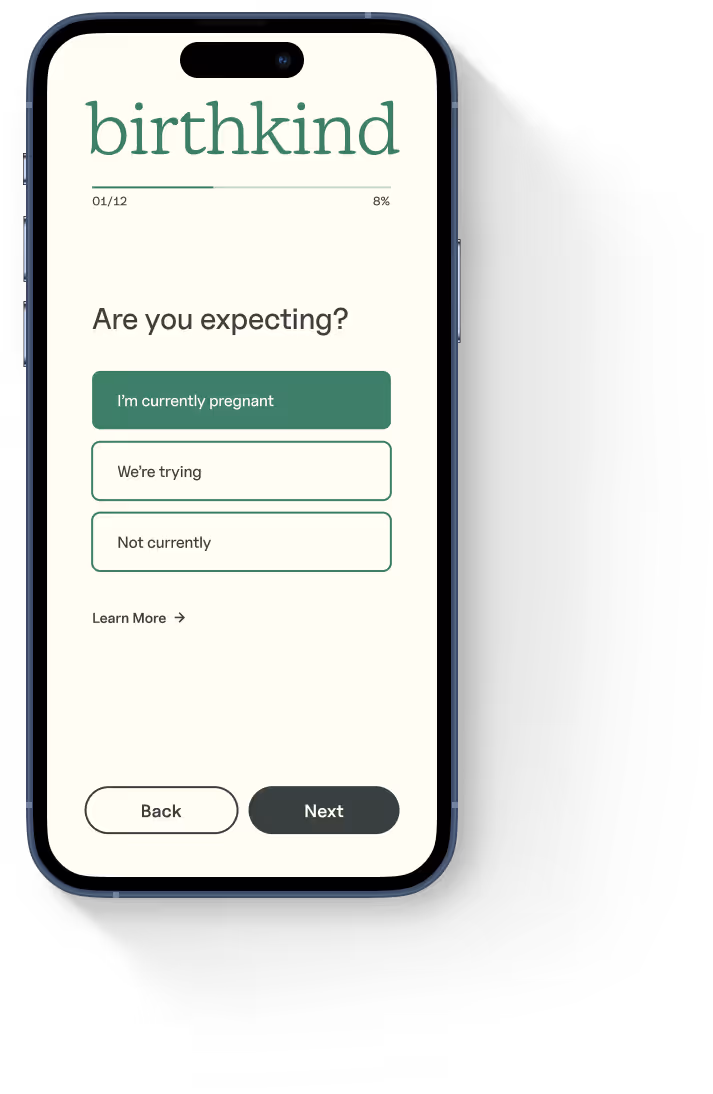 Birthkind app on iPhone