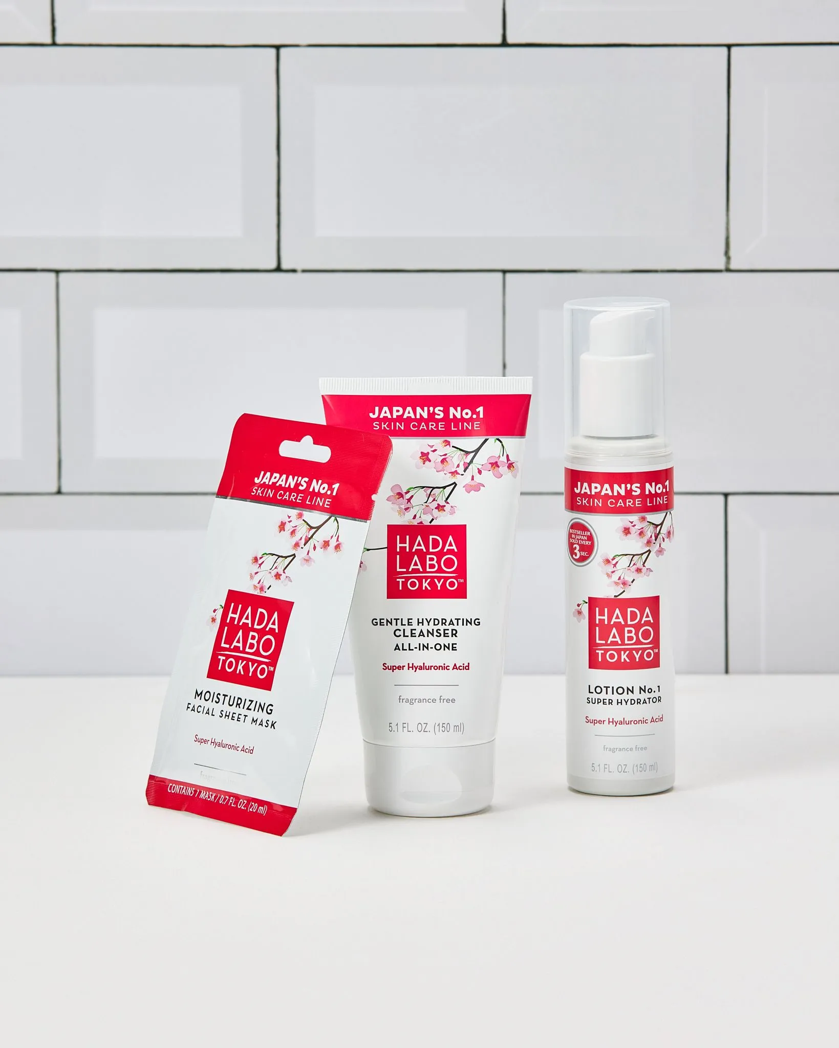 Hada Labo white range skin care products