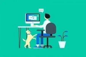 distractions while working at home - illustration