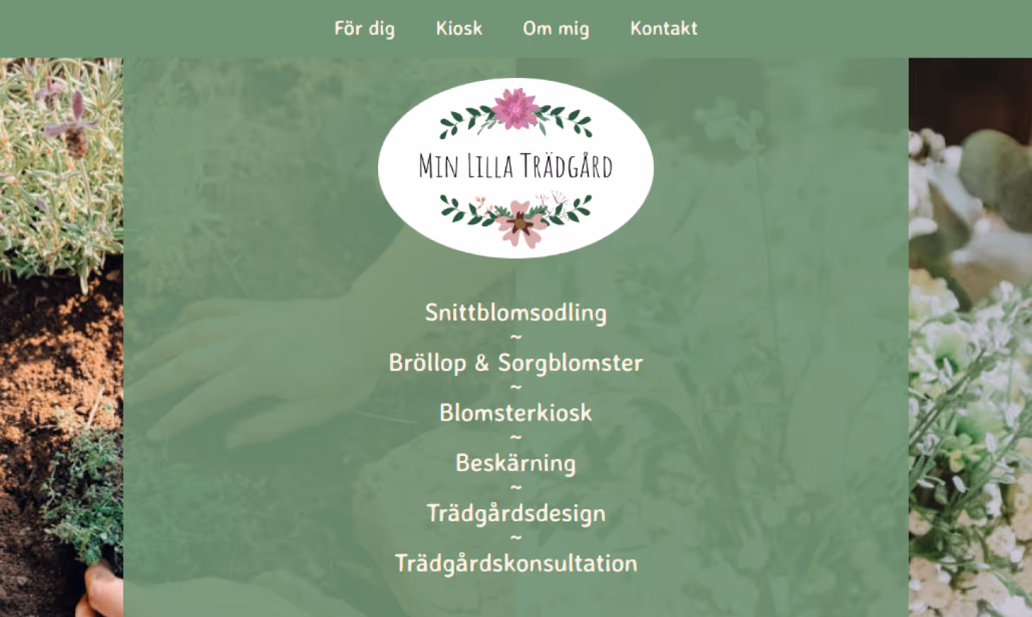 Min lilla tradgard website made by VikiWebia