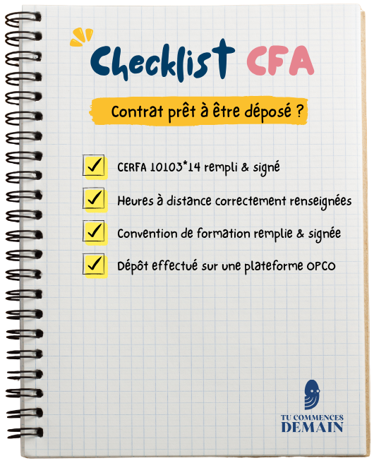 Checklist CFA avant dépôt de contrat