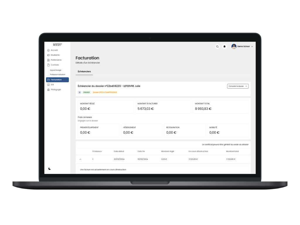 Logiciel pour les CFA