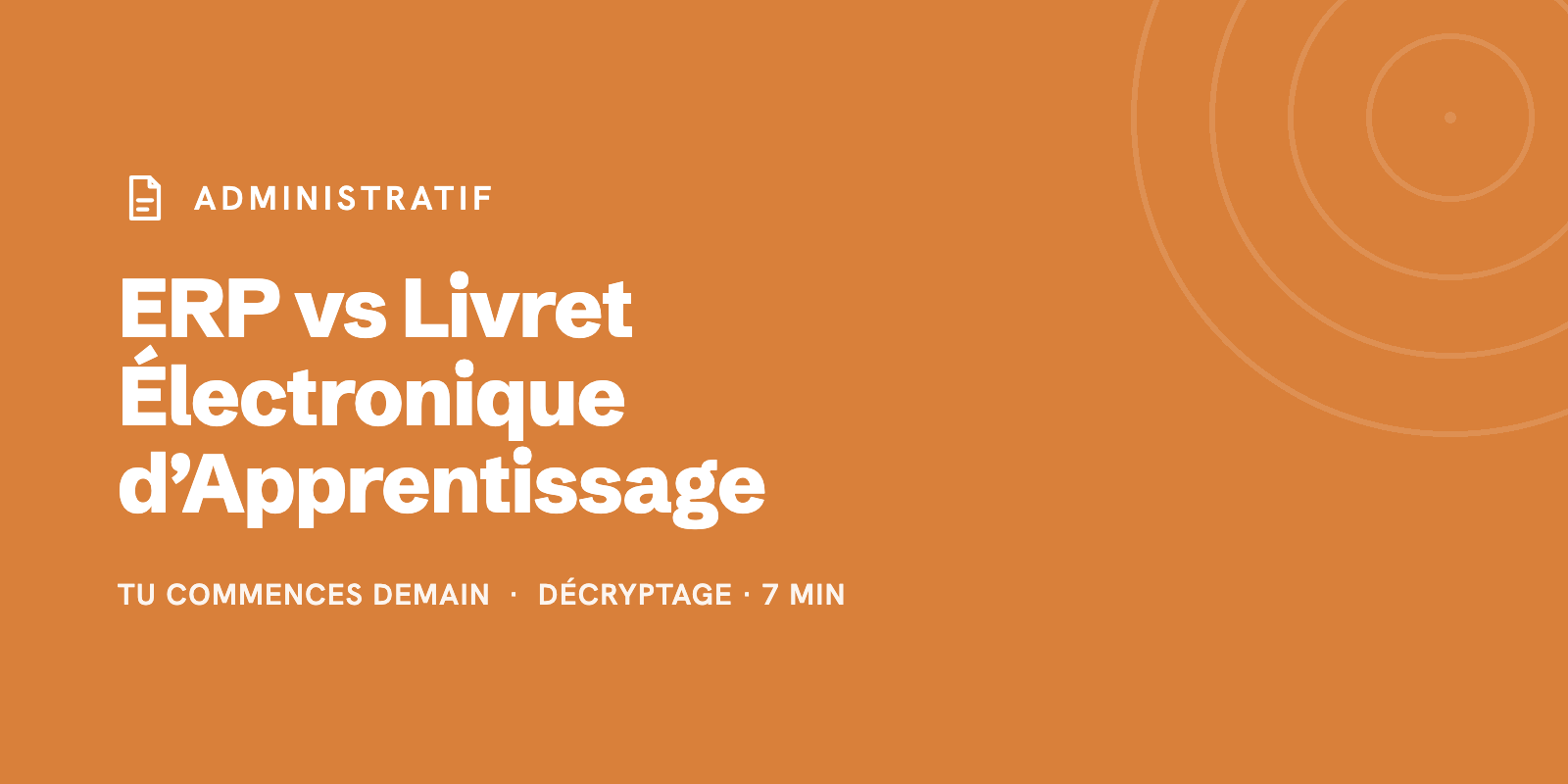 ERP et Livret Electronique d’Apprentissage : quelles différences ?