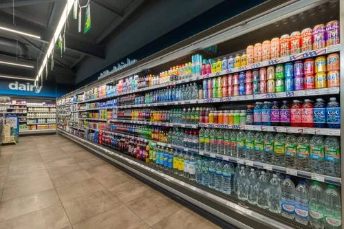 An image of the drinks section of a Park & Shop store