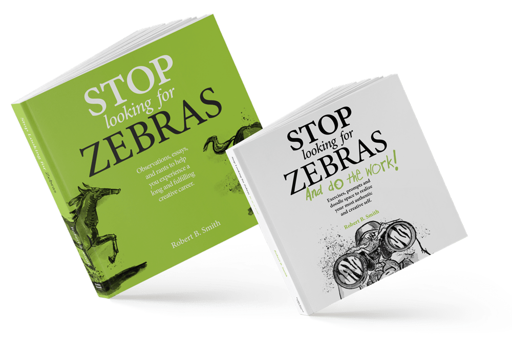 'Stop Looking for Zebras' book and 'Stop Looking for Zebras and Do the Work!' workbook.
